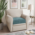 Teal Seat Cushion Cover, Microfibra Collection