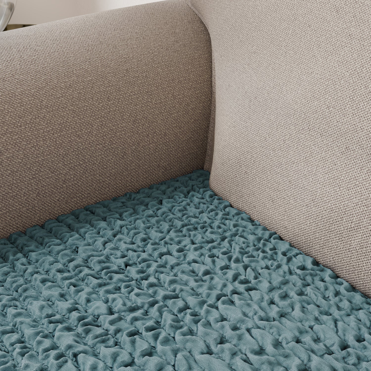 Teal Seat Cushion Cover, Microfibra Collection