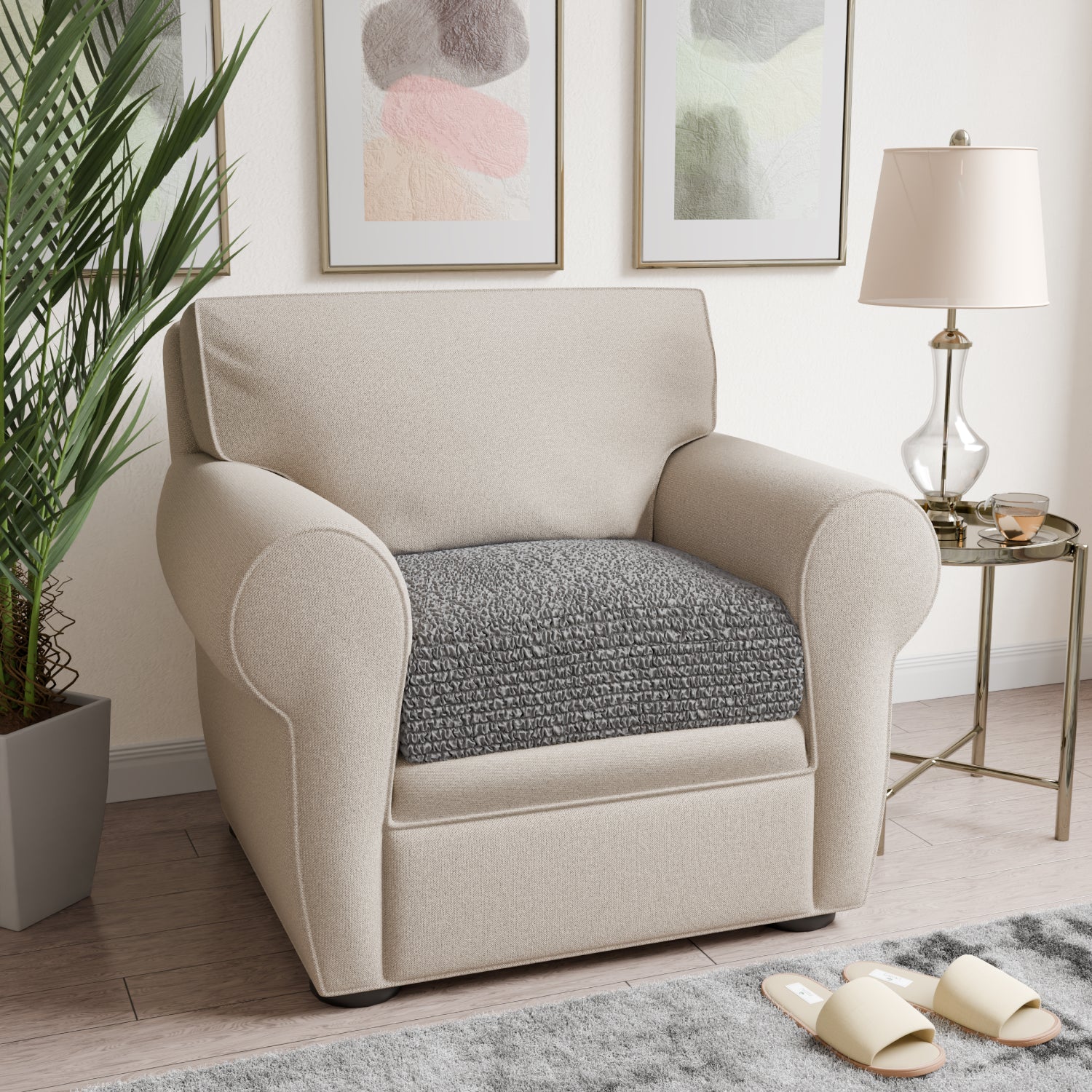 Ash Seat Cushion Cover, Microfibra Collection