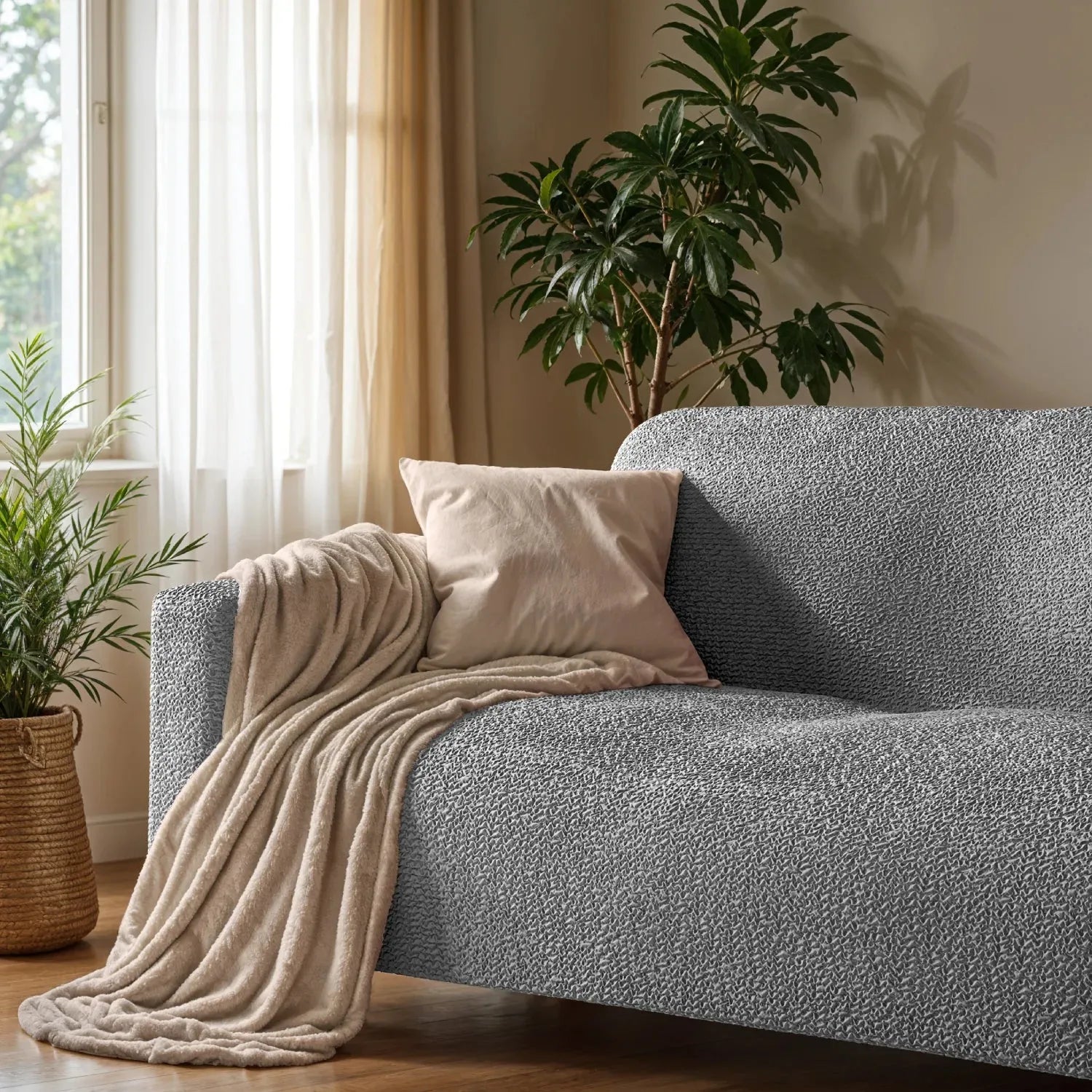Ash Sofa 4 Seater Slipcover, Microfibra Collection