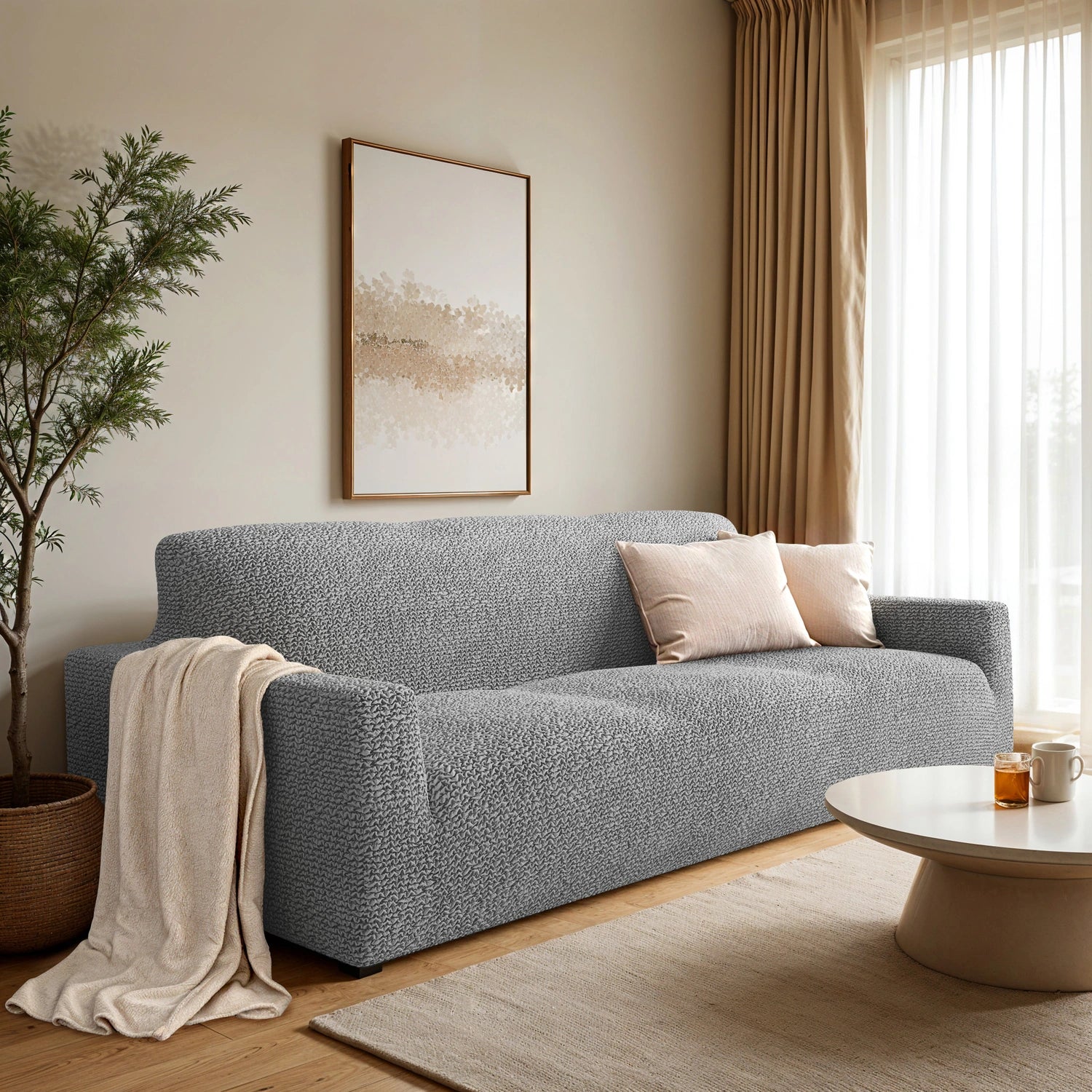 Ash Sofa 3 Seater Slipcover, Microfibra Collection