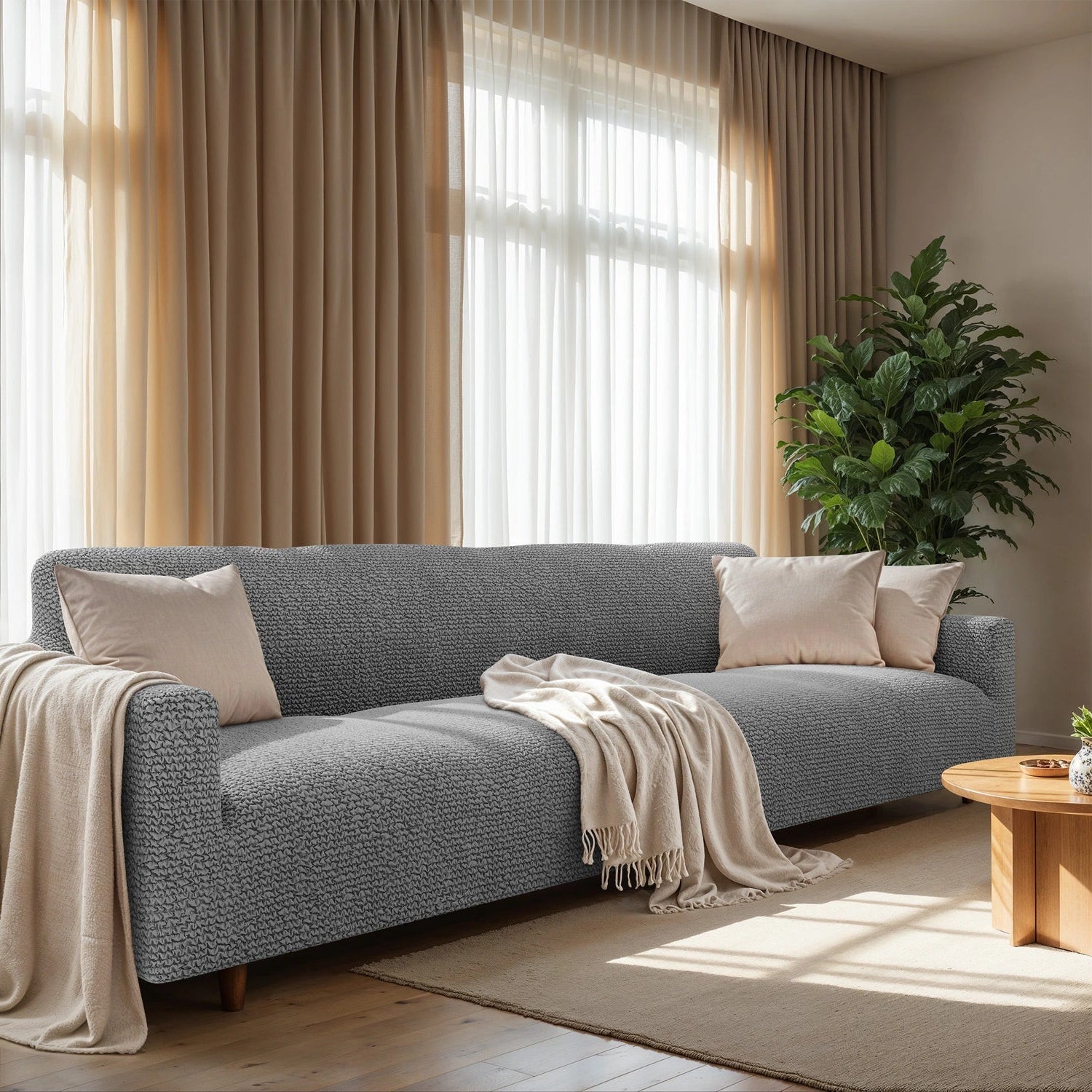 Ash Sofa 4 Seater Slipcover, Microfibra Collection