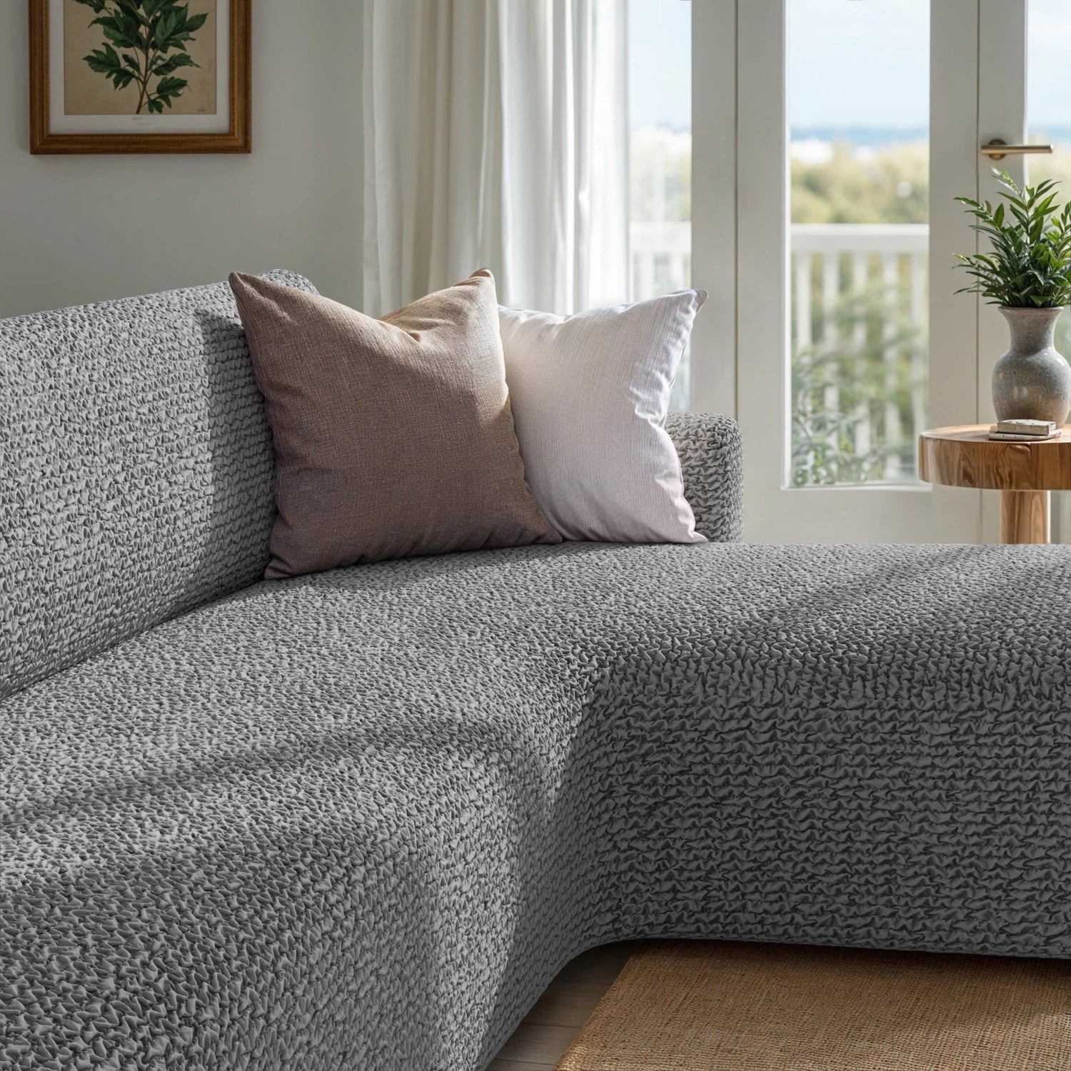 Ash L-Shaped Sofa Slipcover (Right Chaise), Microfibra Collection