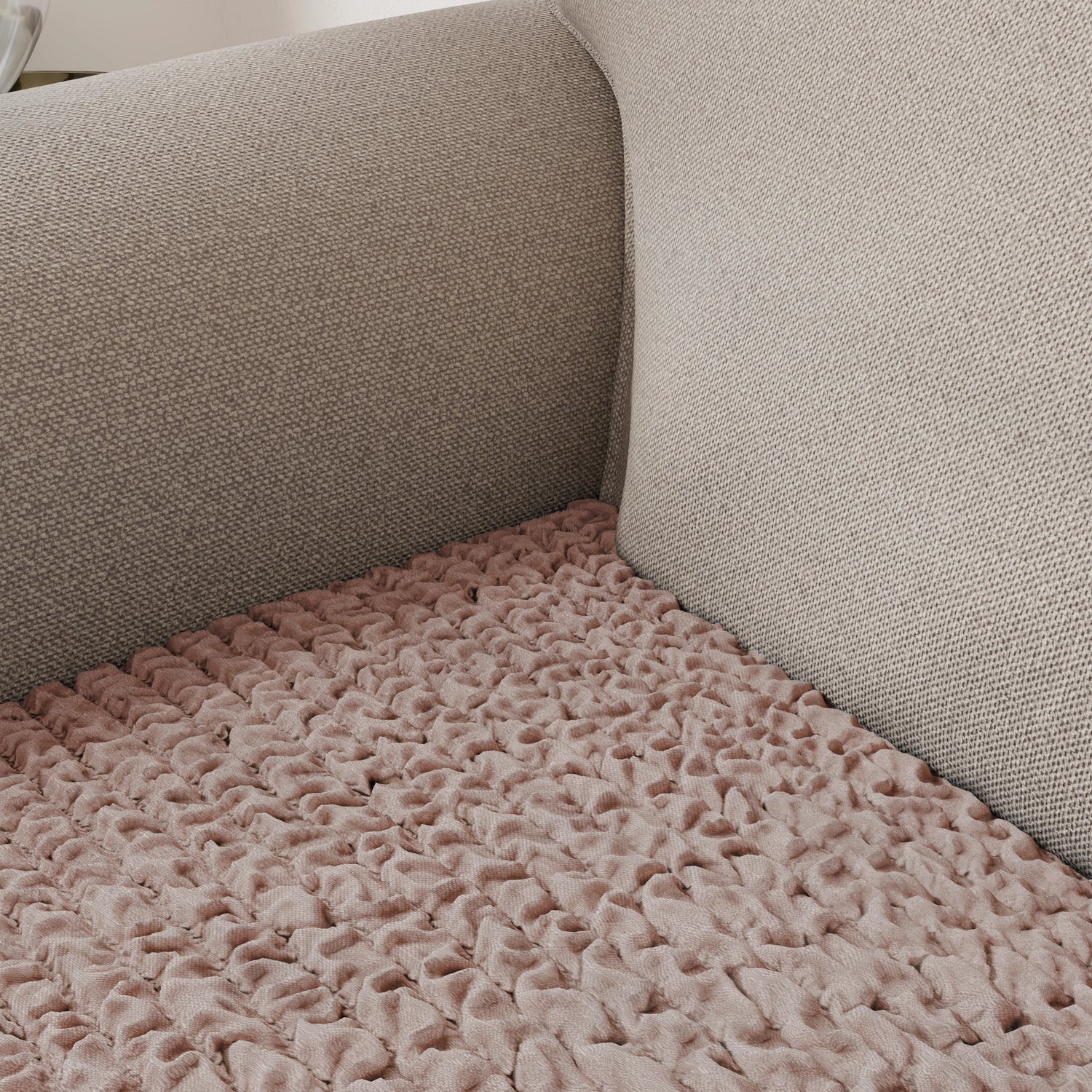 Blush Taupe Seat Cushion Cover, Microfibra Collection