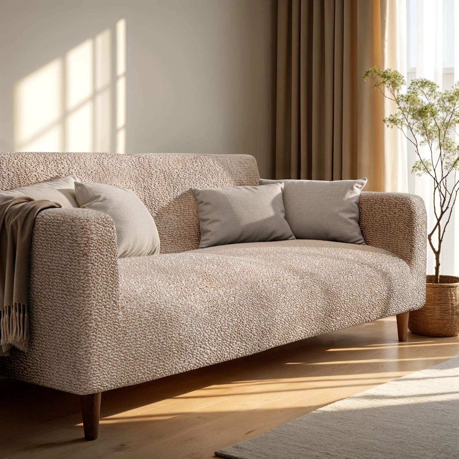 Tapioca Loveseat 2 Seater Slipcover, Microfibra Collection