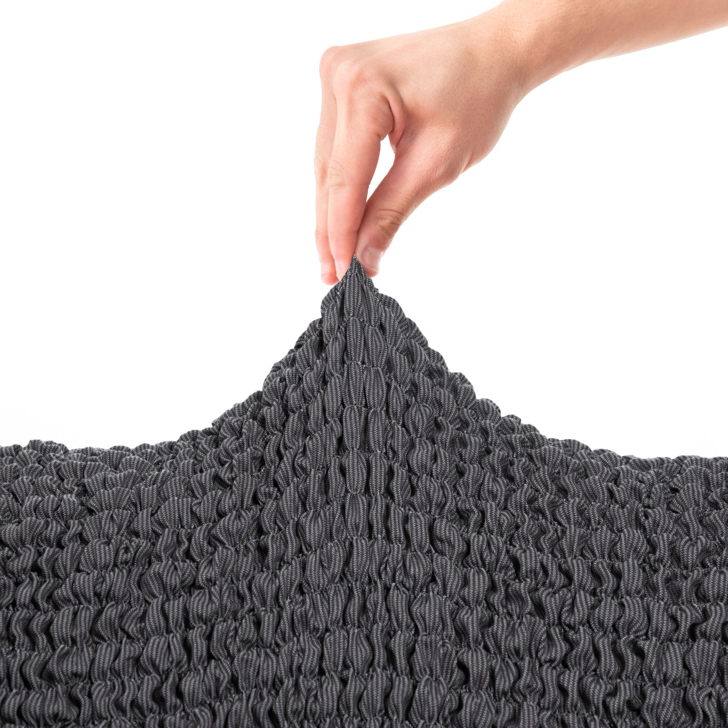 Dark Grey Seat Cushion Cover, Mille Righe Collection