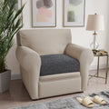 Dark Grey Seat Cushion Cover, Mille Righe Collection