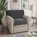 Dark Grey Seat Cushion Cover, Mille Righe Collection