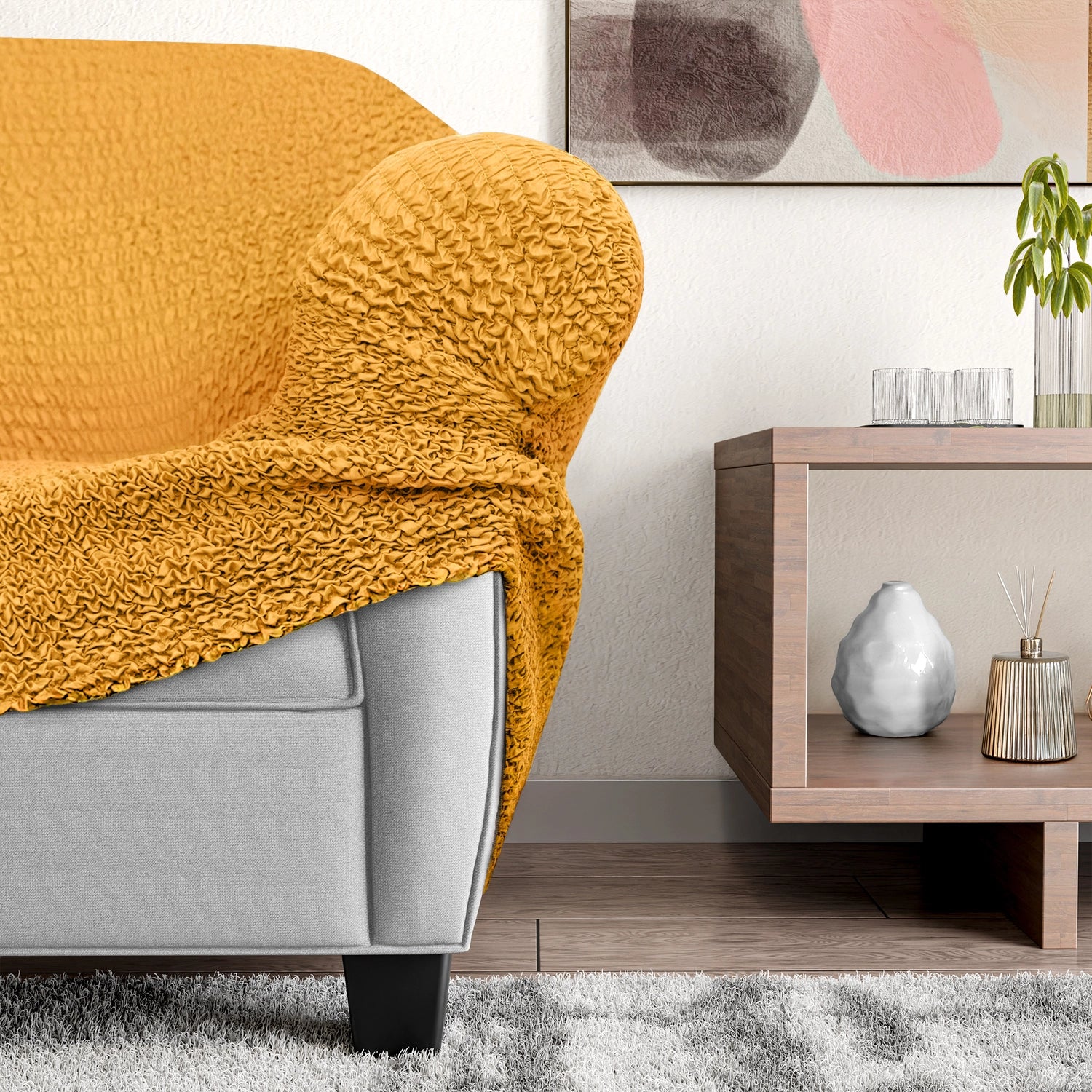 Mango Wingback Chair Slipcover, Microfibra Collection