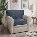 Vittoria Blue Seat Cushion Cover, Microfibra Printed Collection