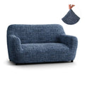 Vittoria Blue Loveseat 2 Seater Slipcover, Microfibra Printed Collection