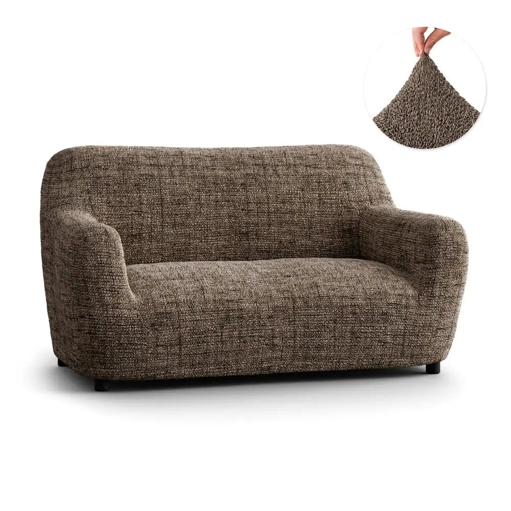 Vittoria Brown Loveseat 2 Seater Slipcover, Microfibra Printed Collection