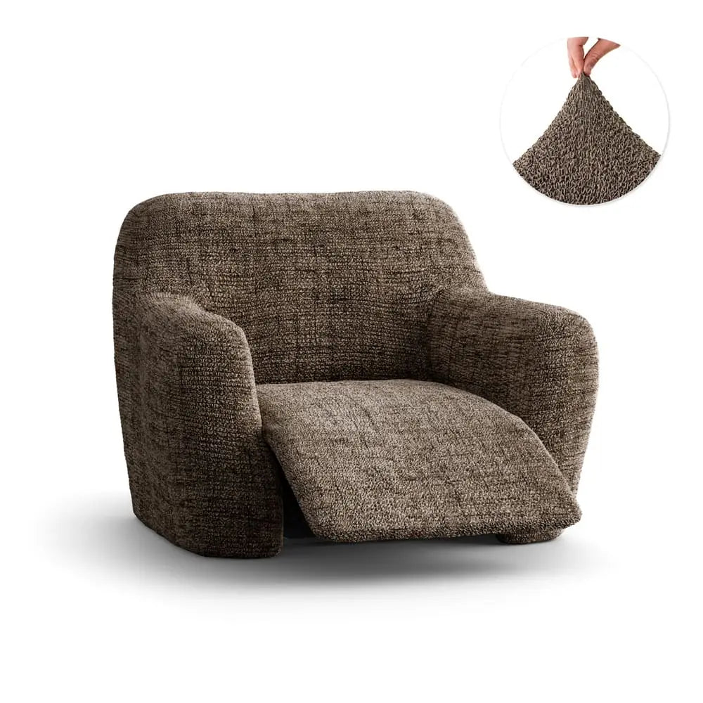 Vittoria Brown Reclining Armchair Slipcover, Microfibra Printed Collection