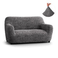 Vittoria Grey Loveseat 2 Seater Slipcover, Microfibra Printed Collection