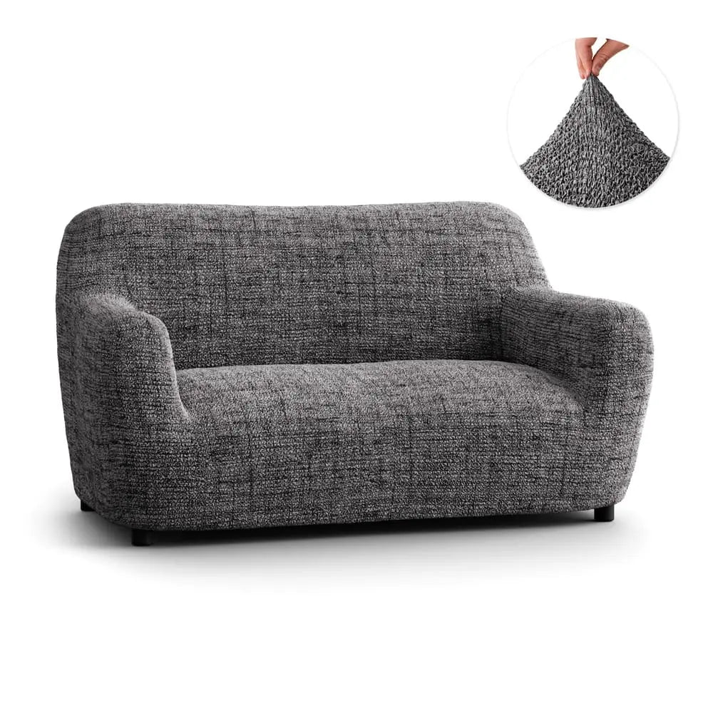 Vittoria Grey Loveseat 2 Seater Slipcover, Microfibra Printed Collection