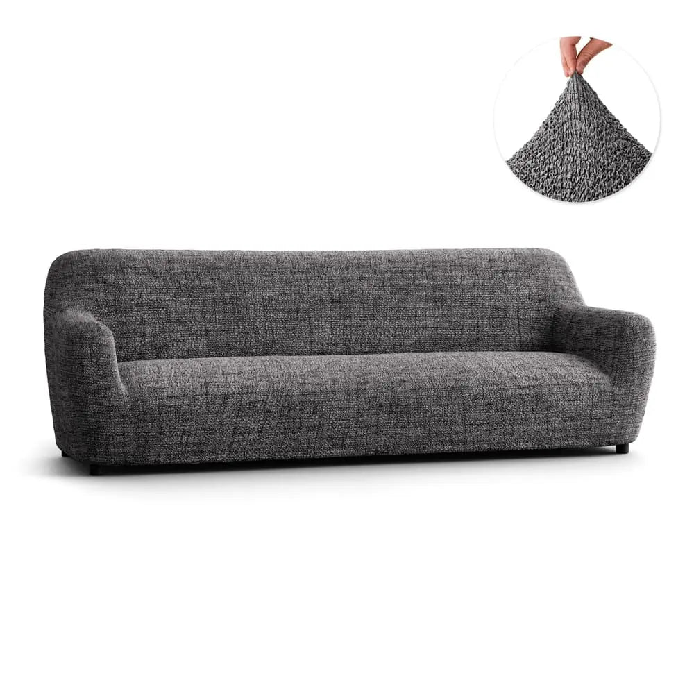 Vittoria Grey Sofa 4 Seater Slipcover, Microfibra Printed Collection