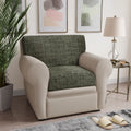 Mossy Grey Seat Cushion Cover, Microfibra Printed Collection