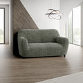 Mossy Grey Loveseat 2 Seater Slipcover, Microfibra Printed Collection