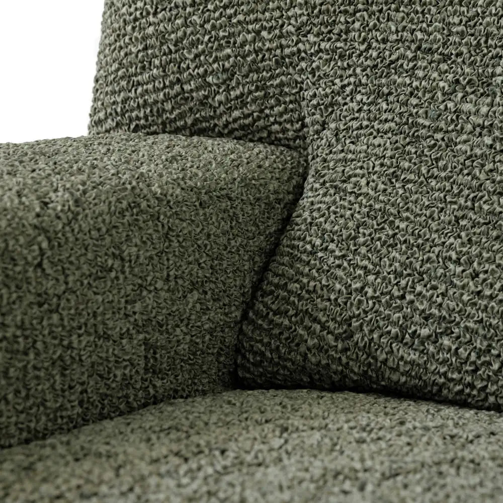 Mossy Grey Reclining Armchair Slipcover, Microfibra Printed Collection
