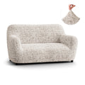 Vittoria Beige Loveseat 2 Seater Slipcover, Microfibra Printed Collection
