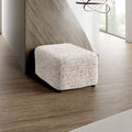 Vittoria Beige Ottoman Slipcover (Medium), Microfibra Printed Collection