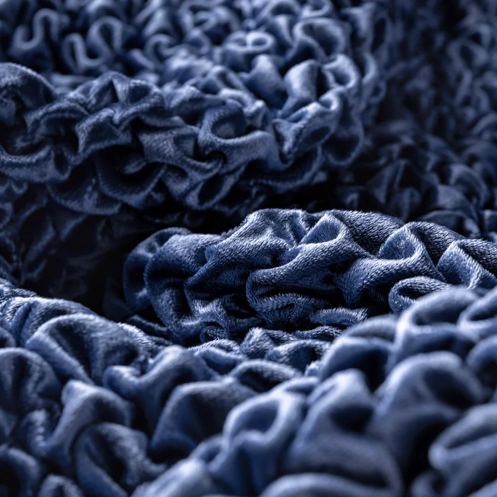 Navy Blue Corner Sofa Slipcover, Fuco Velvet Collection
