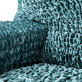 Teal Reclining Armchair Slipcover, Fuco Velvet Collection