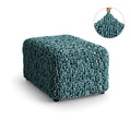 Teal Ottoman Slipcover (Medium), Fuco Velvet Collection