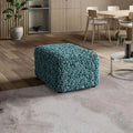 Teal Ottoman Slipcover (Medium), Fuco Velvet Collection