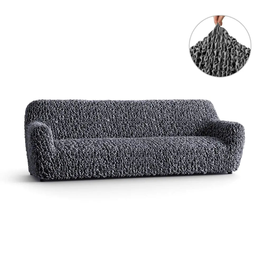 Grey Sofa 4 Seater Slipcover, Fuco Velvet Collection