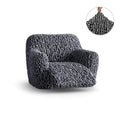Grey Reclining Armchair Slipcover, Fuco Velvet Collection