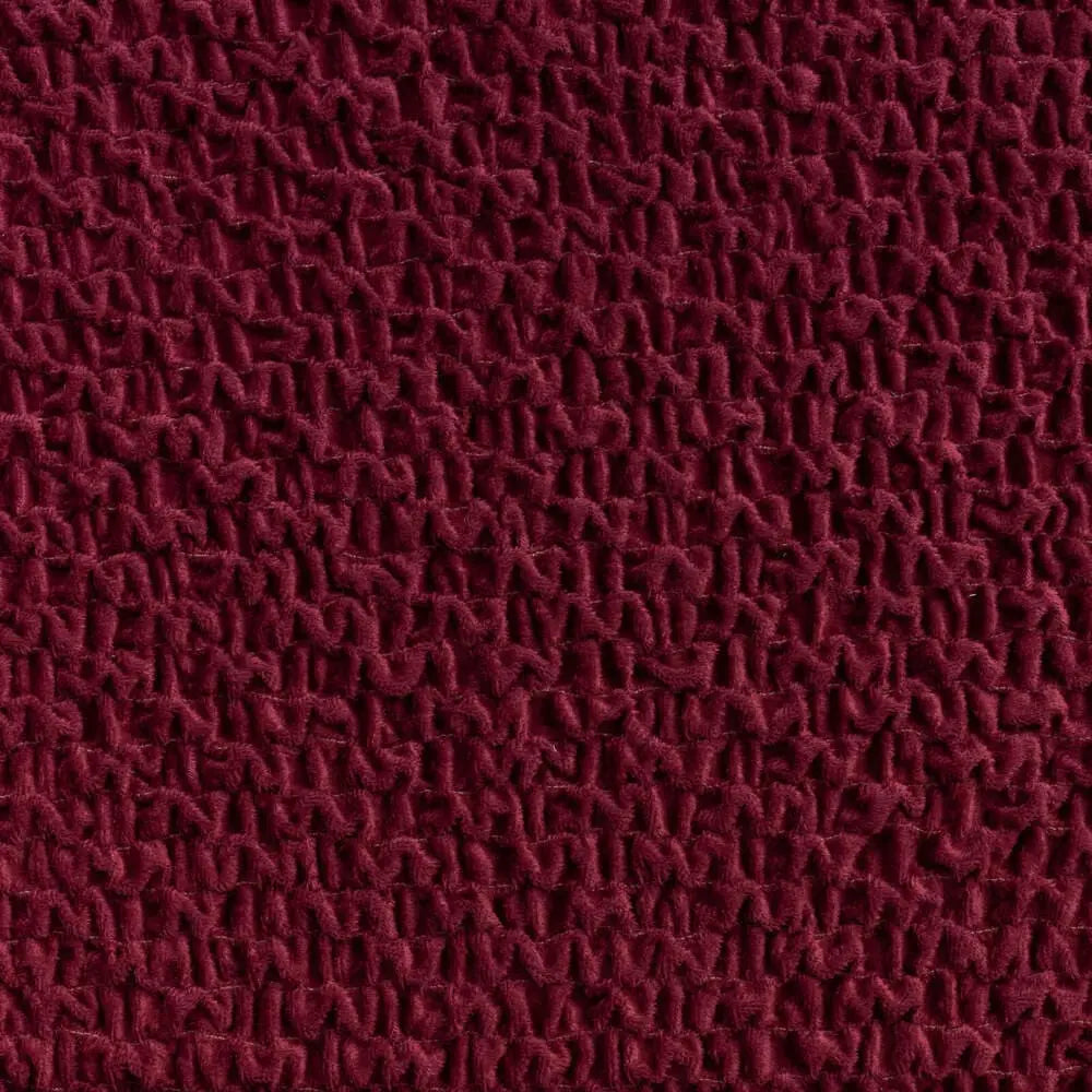 Burgundy L-Shaped Sofa Slipcover (Right Chaise), Velvet Collection