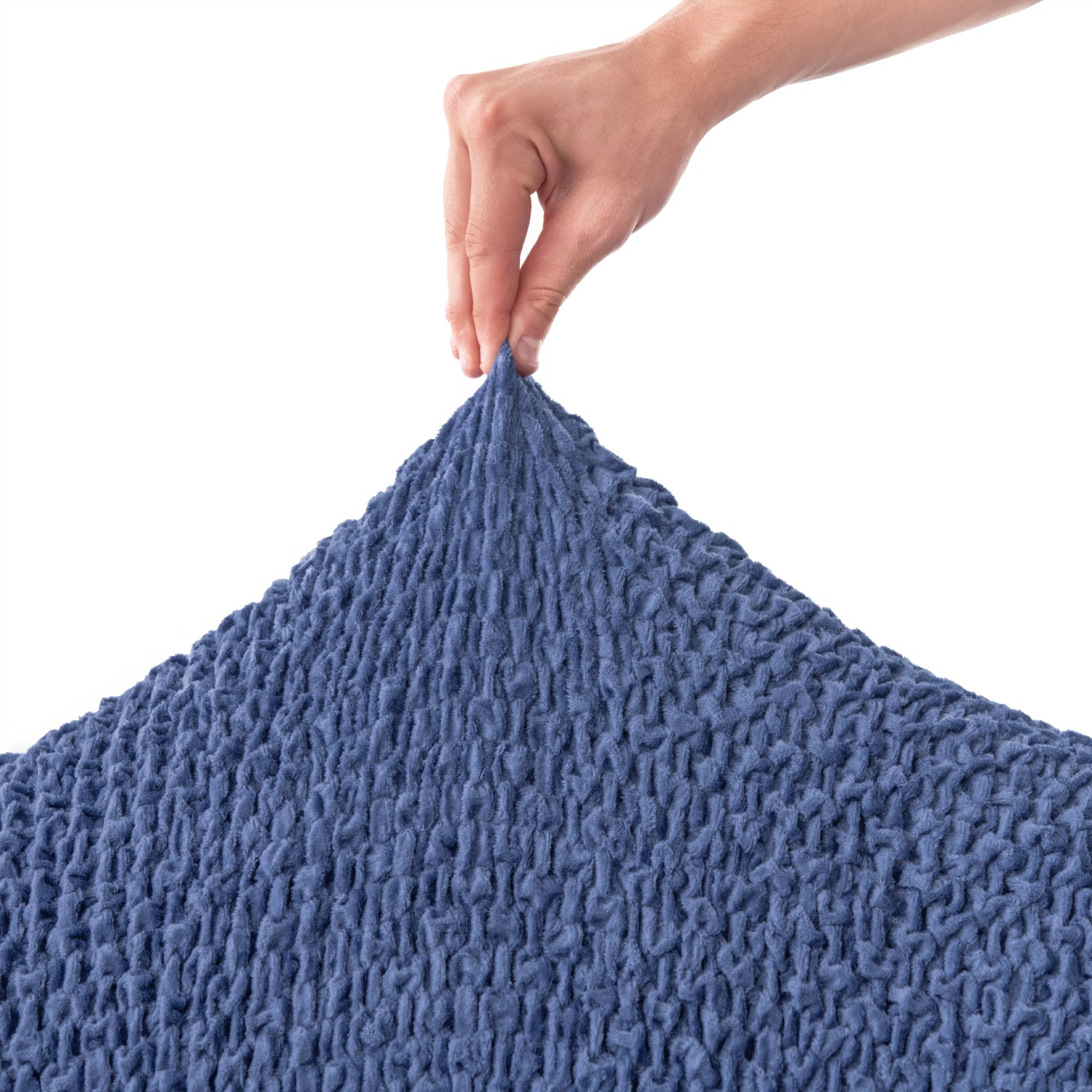 Blue Armchair Slipcover, Velvet Collection