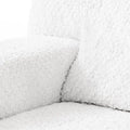 White 3 Seater Recliner Slipcover, Velvet Collection