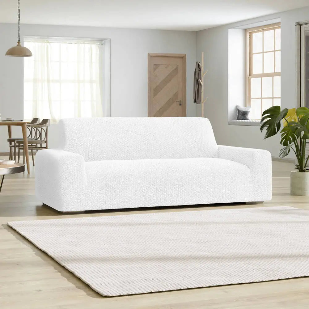 White Sofa 3 Seater Slipcover, Velvet Collection