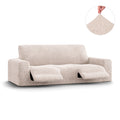 Ivory 3 Seater Recliner Slipcover, Velvet Collection