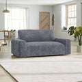 Grey Loveseat 2 Seater Slipcover, Velvet  Collection
