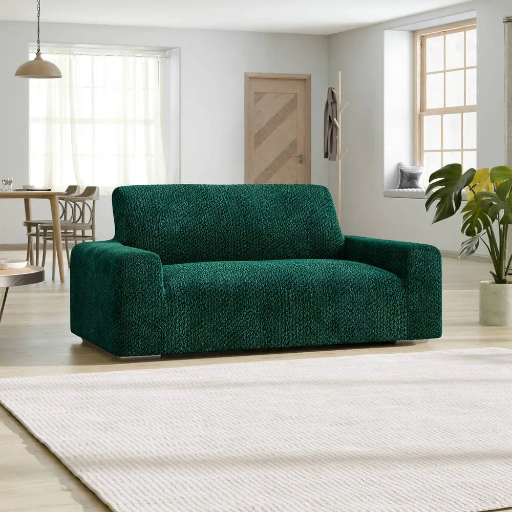 Emerald Green Loveseat 2 Seater Slipcover, Velvet Collection