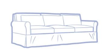 YORK ROLL ARM DEEP SEAT GRAND SOFA COVER