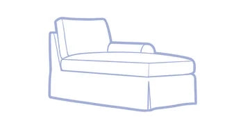 BUCHANAN ROLL ARM SOFA WITH CHAISE COVER