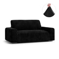 Black Loveseat 2 Seater Slipcover, Velvet  Collection