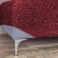 Burgundy Ottoman Slipcover (Medium), Microfibra Collection