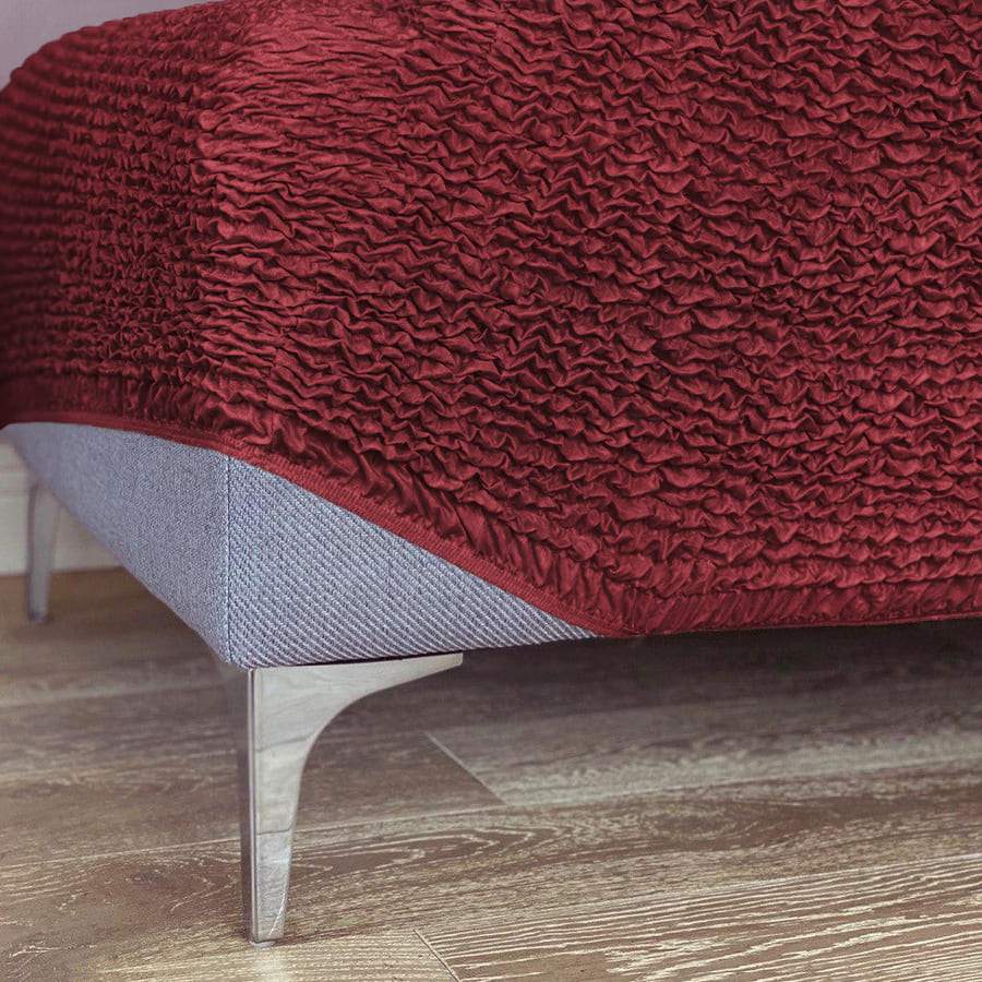 Burgundy Ottoman Slipcover (Medium), Microfibra Collection