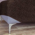 Dark Brown Ottoman Slipcover (Medium), Microfibra Collection