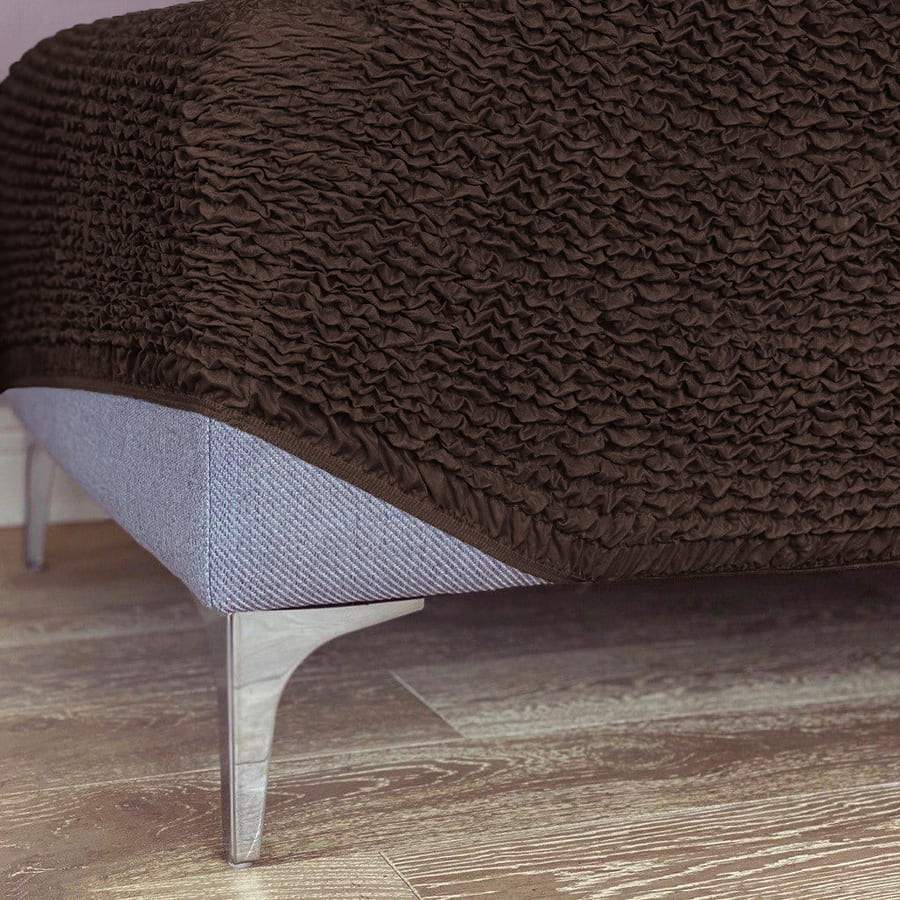 Dark Brown Ottoman Slipcover (Medium), Microfibra Collection