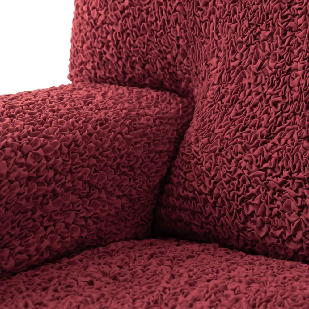 Burgundy Wingback Chair Slipcover, Microfibra Collection
