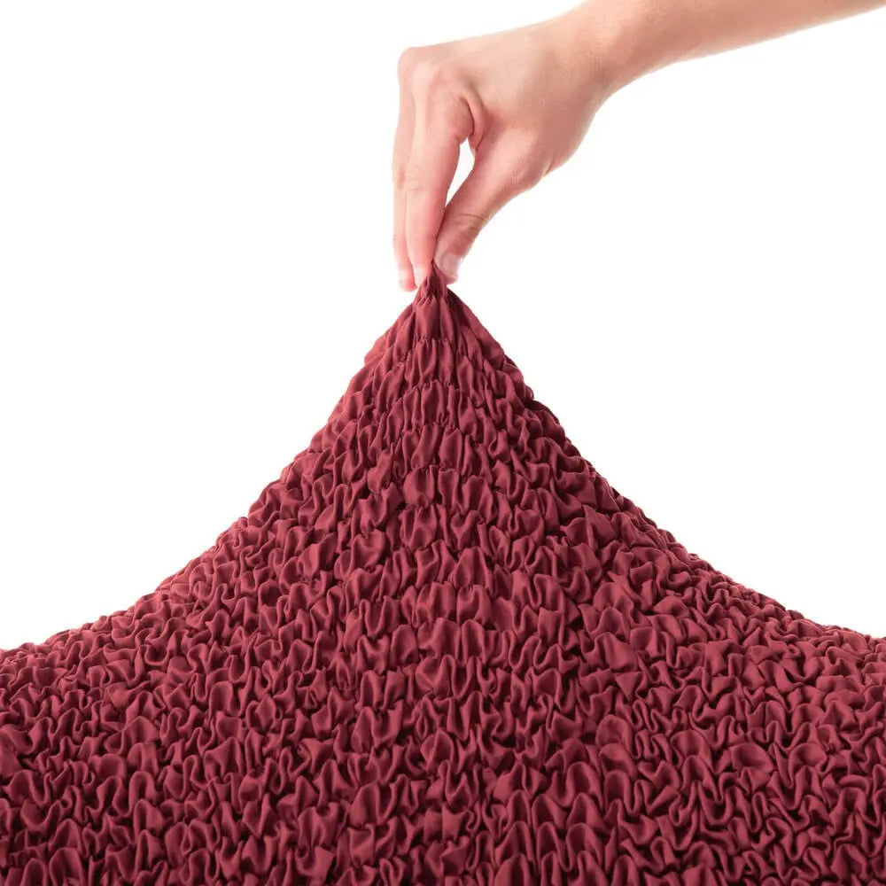 Burgundy Wingback Chair Slipcover, Microfibra Collection