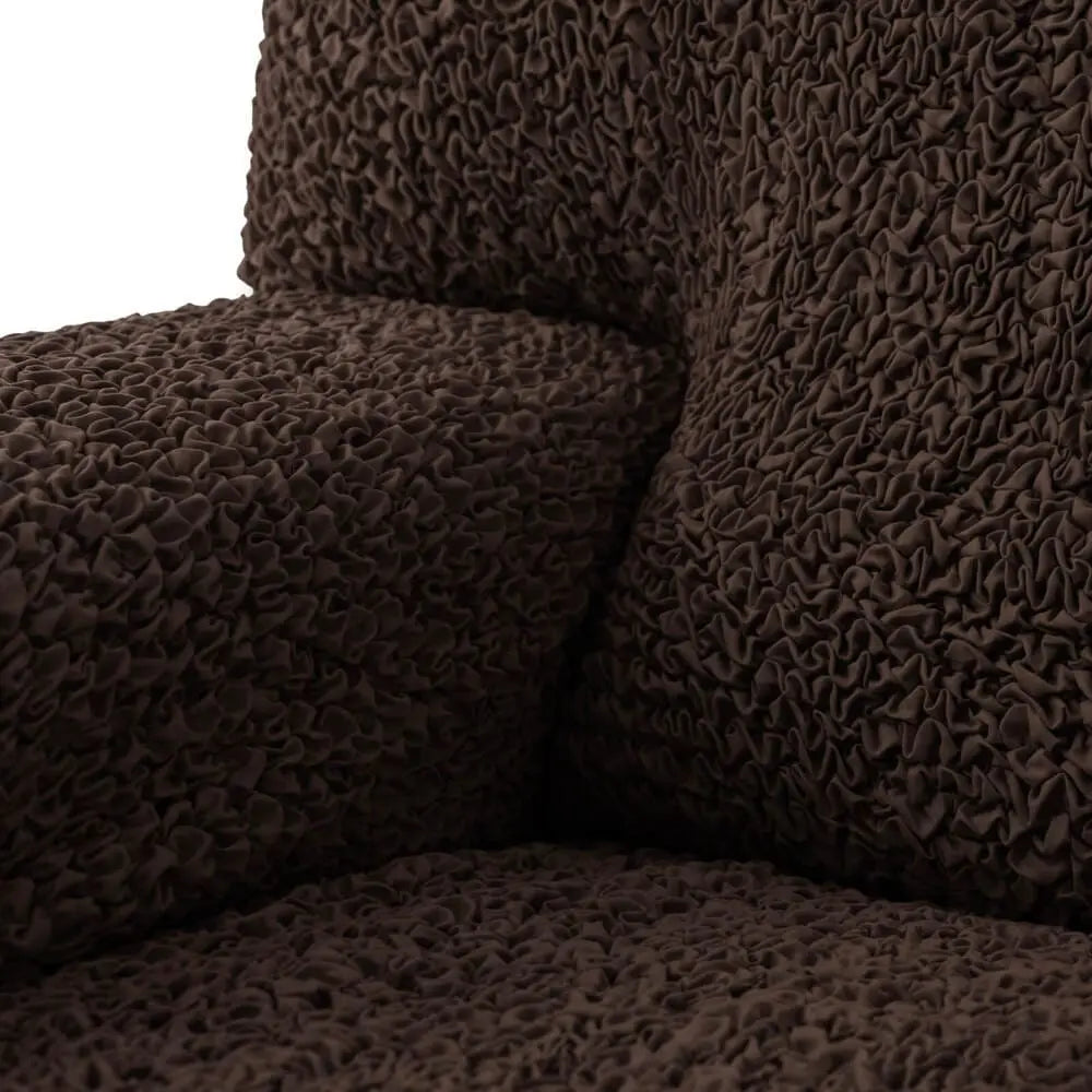 Dark Brown Wingback Chair Slipcover, Microfibra Collection