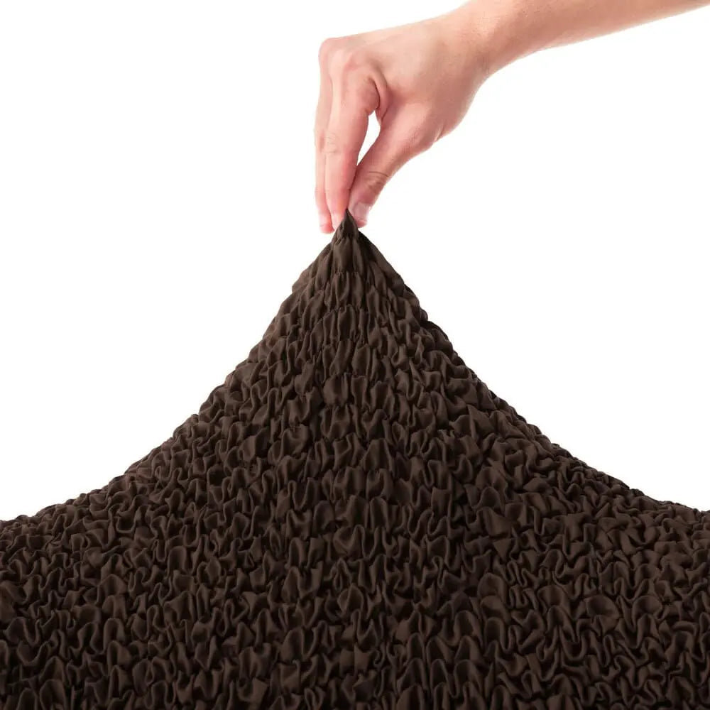 Dark Brown Wingback Chair Slipcover, Microfibra Collection