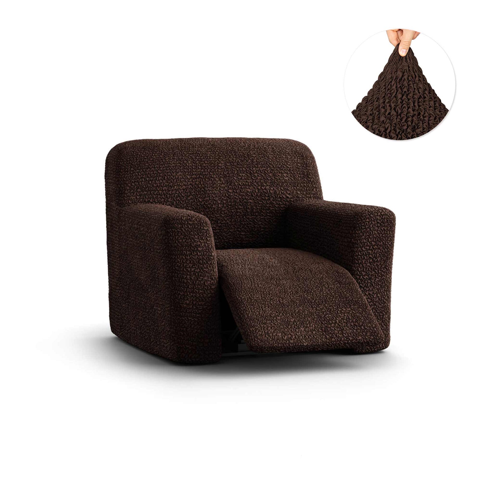 Dark Brown Recliner Slipcover, Microfibra Collection